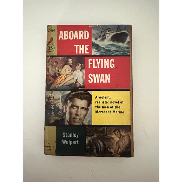 Stanley Wolpert, Aboard the Flying Swan 1956 Pocket Book C-191 1st Print VTG - Picture 1 of 9